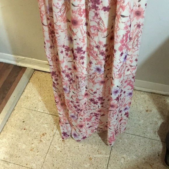 Floral print like chiffon dress - Picture 2 of 4